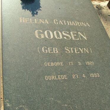 GOOSEN Helena Catharina nee STEYN 1921-1993