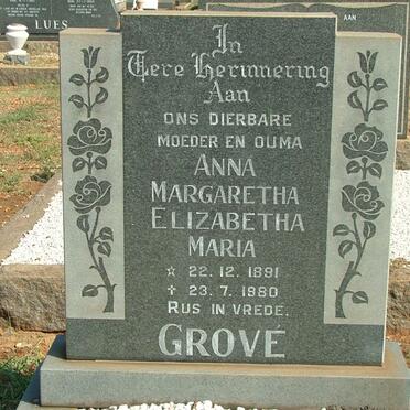 GROVÉ Anna Margaretha Elizabetha Maria 1891-1980