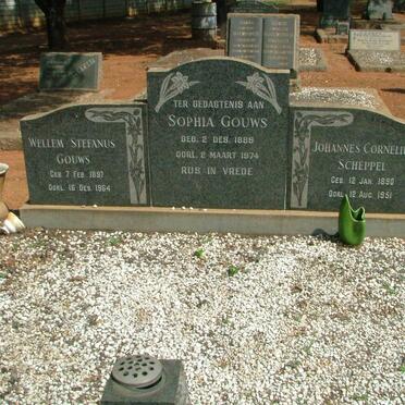 GOUWS Wellem Stefanus 1897-1964 &amp; Sophia 1889-1974 :: SCHEPPEL Johannes Cornelius 1890-1951