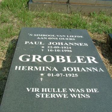 GROBLER Paul Johannes 1924-1996 &amp; Hermina Johanna 1925-