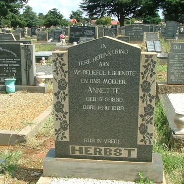 HERBST Annette 1930-1969