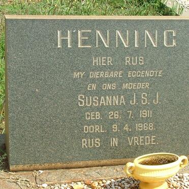 HENNING Susanna J.S.J. 1911-1968