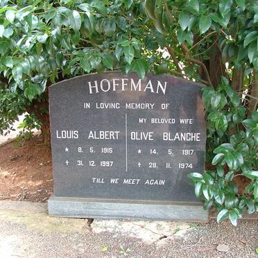 HOFFMAN Louis Albert 1915-1997 &amp; Olive Blanche 1917-1974