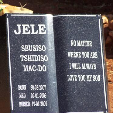 JELE Sbusiso Tshidiso 2007-2009