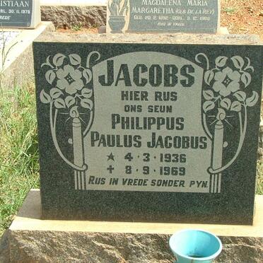 JACOBS Philippus Paulus Jacobus 1936-1969