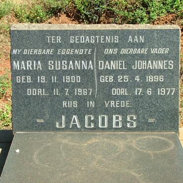 JACOBS Daniel Johannes 1896-1977 &amp; Maria Susanna 1900-1967
