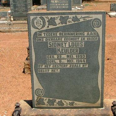 KEULDER Sidney Louis 1893-1944