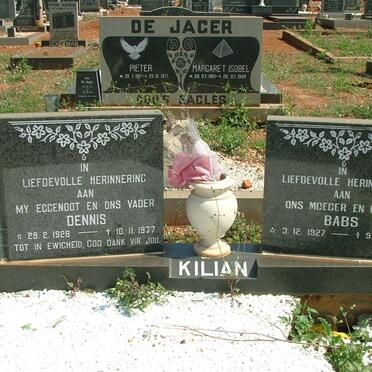 KILIAN Dennis 1928-1977 &amp; Babs 1927-2007