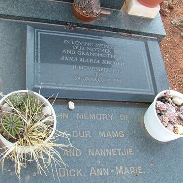 KRUGER Anna Maria 1933-1998