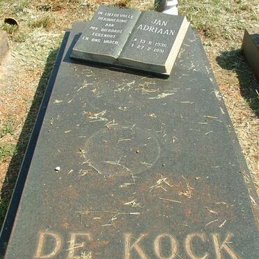 KOCK Jan Adriaan, de 1936-1991