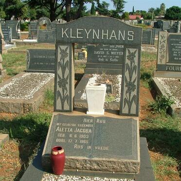 KLEYNHANS Aletta Jacoba 1903-1965