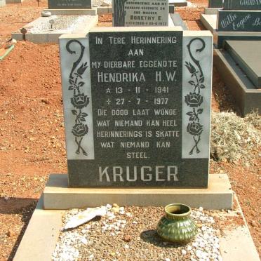 KRUGER Hendrika H.W. 1941-1977
