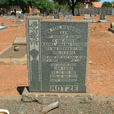 KOTZE Jan Louis 1861-1954 &amp; Rachel Johanna Catharina VAN HEERDEN 1862-1945
