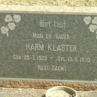 KLASTER Harm 1929-1970