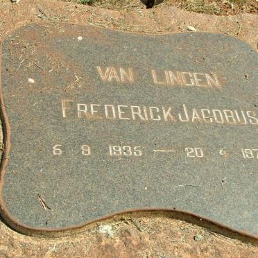 LINGEN Frederick Jacobus, van 1935-1972