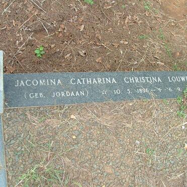 LOUWRENS Jacomina Catharina Christina nee JORDAAN 1996-1980