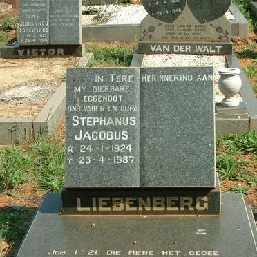 LIEBENBERG Stephanus Jacobus 1924-1987