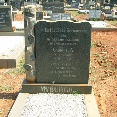 MYBURGH Gabriel A. 1928-1975