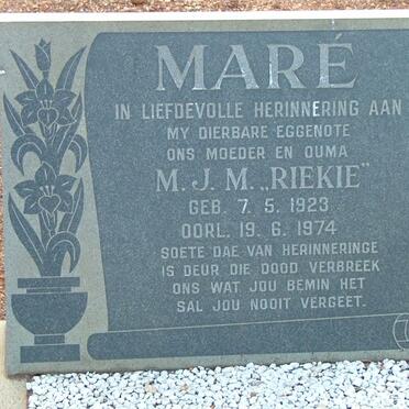 MARÉ M.J.M. 1923-1974