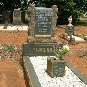 MELVILLE Edward William 1902-1947 &amp; Hester Maria 1905-1994