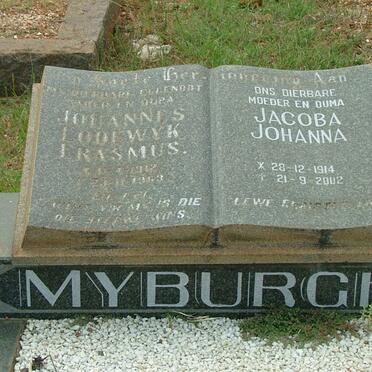 MYBURGH Johannes Lodewyk Erasmus 1912-1963 &amp; Jacoba Johanna 1914-2002