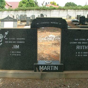 MARTIN Jim 1908-1972 &amp; Ruth 1908-1996