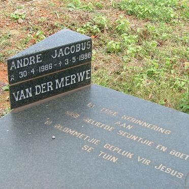 MERWE Andre Jacobus, van der 1986-1986