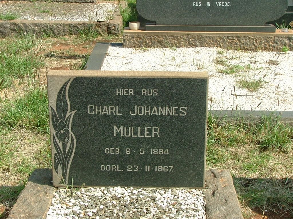 MULLER Charl Johannes 1894-1967