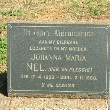 NEL Johanna Maria nee Du Plessis 1899-1960