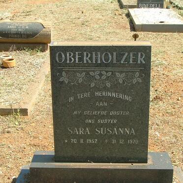 OBERHOLZER Sara Susanna 1952-1970