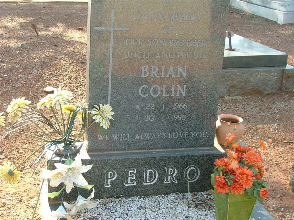 PEDRO Brian Colin 1966-1995