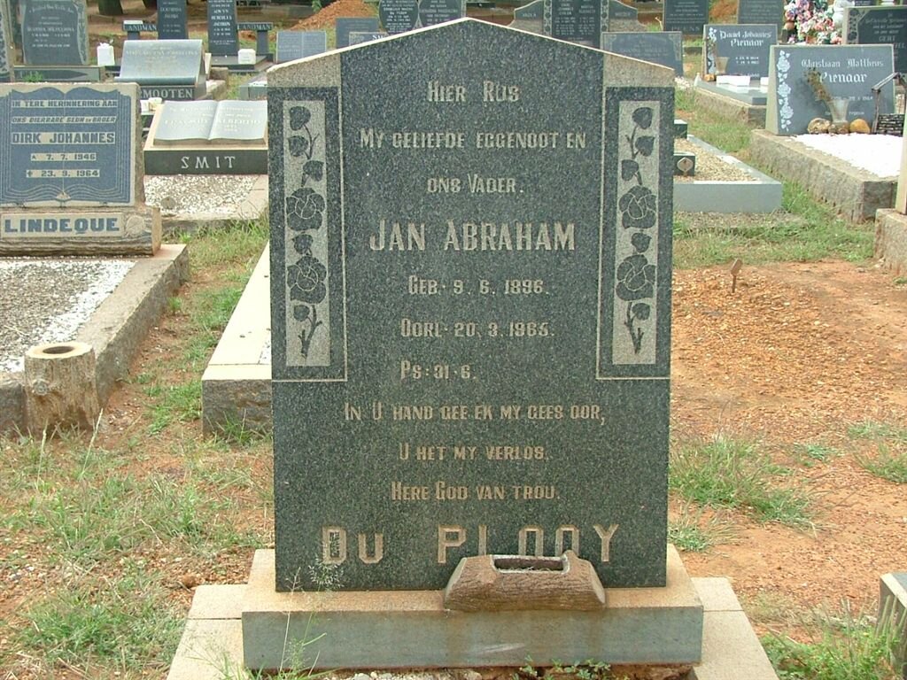 PLOOY Jan Abraham, du 1896-1965