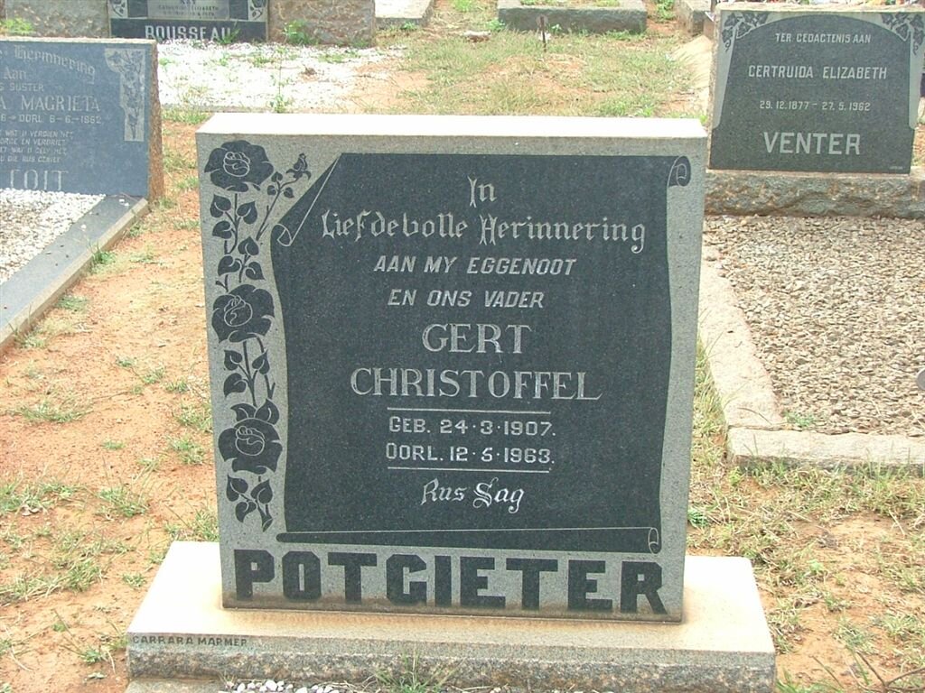 POTGIETER Gert Christoffel 1907-1963