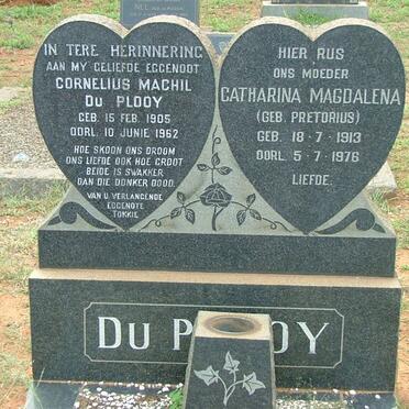 PLOOY Cornelius Machil, du 1905-1962 &amp; Catharina Magdalena PRETORIUS 1913-1976