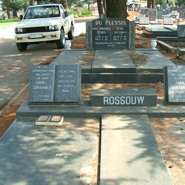 ROSSOUW Daniel Johannes 1902-1981 &amp; Anna Susanna SWANEPOEL 1908-1980