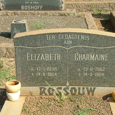 ROSSOUW Elizabeth 1936-1964 :: ROSSOUW Charmaine 1962-1964