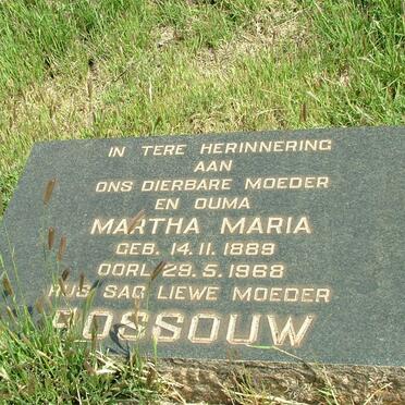 ROSSOUW Martha Maria 1889-1968