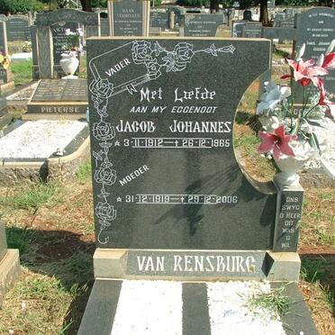 RENSBURG Jacob Johannes, van 1912-1965 &amp; Susara Johanna KIRSTEN  1919-2006