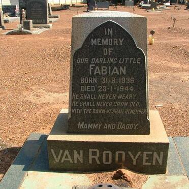 ROOYEN Fabian, van 1936-1944