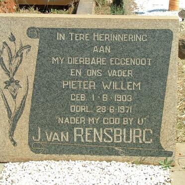 RENSBURG Pieter Willem, J. van 1903-1971