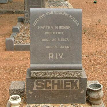 SCHIEK  Martha nee  MARITZ  -1947