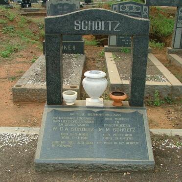 SCHÖLTZ  W.C.A. 1886-1961 &amp; M.M. 1891-1976