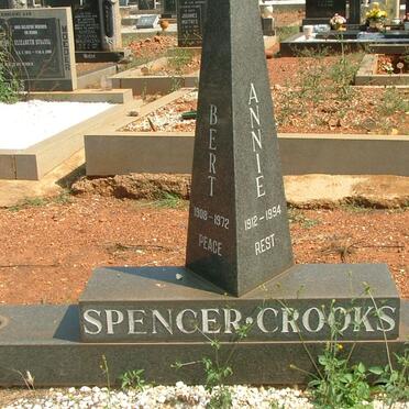 SPENCER Bert 1908-1972 &amp; Annie CROOKS 1912-1994