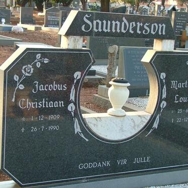 SAUNDERSON Jacobus Christiaan 1909-1990 &amp; Martha Louisa 1913-1990