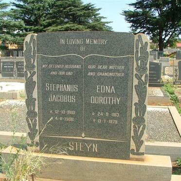 STEYN Stephanus Jacobus 1910-1966 &amp; Edna Dorothy 1913-1979