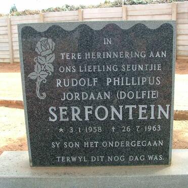 SERFONTEIN Rudolf Phillipus Jordaan 1958-1963