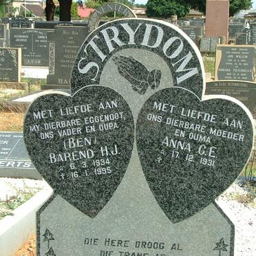 STRYDOM Barend H.J. 1934-1995 &amp; Anna C.E. 1931-