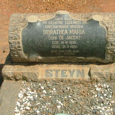 STEYN Dorathea Maria nee DE JAGER 1891-1951