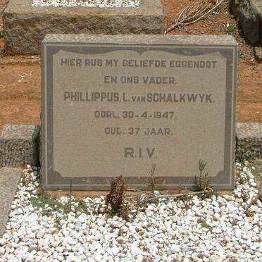 SCHALKWYK Phillippus L., van -1947