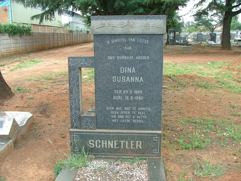 SCHNETLER Dina Susanna 1889-1961